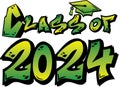 a2 Graffiti Class of 2024 green logo