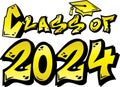 a2 Graffiti Class of 2024 yellow logo