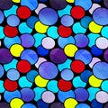 Graffiti colored small circles grunge texture seamless pattern