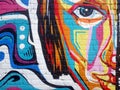 Graffiti, colored wall, Multi-colored abstract graffiti