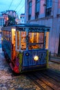 Lisbon Funicular Tram at dusk