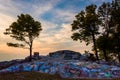 Graffiti covered rocks on the summit of High Rock, in Pen Mar Co