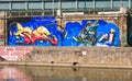 Graffiti. Danube Canal. Vienna. Austria Royalty Free Stock Photo