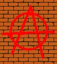 Anarchy Brick Wall Graffiti