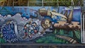 Graffiti depicting the environment of Guadalquivir garden