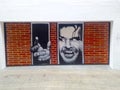 Graffiti depicting Jack Nicholson in the movie The Shining