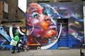 Graffiti done by Mr Cenz in Hanbury Street East London, England