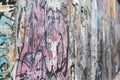 Graffiti at the East Side Gallery in Berlin Royalty Free Stock Photo