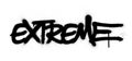 Graffiti extreme word sprayed in black over white Royalty Free Stock Photo