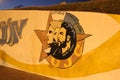 Graffiti with the face of Fidel Castro on the street of Havana, Cuba