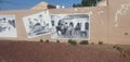 Graffiti of famous local historic people in Zichron Yaakiv, Israel summer