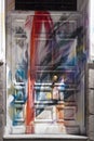 Graffiti festival in the streets of MalasaÃÂ±a neighborhood in Madrid