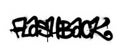 Graffiti flashback word sprayed in black over white Royalty Free Stock Photo