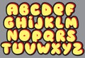 Graffiti font alphabet different letters. Vector Royalty Free Stock Photo
