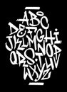 Graffiti font alphabet Royalty Free Stock Photo