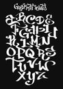 Graffiti font alphabet. Vector illustration. Royalty Free Stock Photo