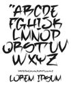 Graffiti font - Hand written - Vector alphabet Royalty Free Stock Photo