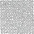 Graffiti font and number alphabet sketch page