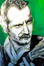 Graffiti Georges Brassens portrait