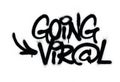 Graffiti going viral text sprayed in black over white Royalty Free Stock Photo