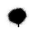 Graffiti grunge spray design element in black and white