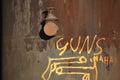 Graffiti: GUNS Haha Royalty Free Stock Photo