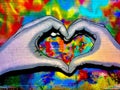 Graffiti heart Royalty Free Stock Photo