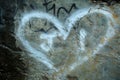 Graffiti Heart on the rock