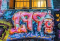 1990 graffiti in Hosier lane, Melbourne Royalty Free Stock Photo