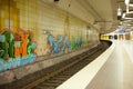 Graffiti inside a subway station