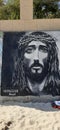 Graffiti of Jesus  , God& x27;s son Royalty Free Stock Photo