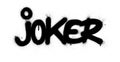 Graffiti joker word sprayed in black over white Royalty Free Stock Photo