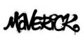 Graffiti maverick word sprayed in black over white Royalty Free Stock Photo