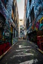 Graffiti in Melbourne Hosier Lane Royalty Free Stock Photo