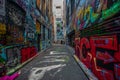 Graffiti in Melbourne Hosier Lane Royalty Free Stock Photo