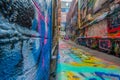 Graffiti in Melbourne Hosier Lane Royalty Free Stock Photo