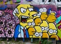 Graffiti Mr burns the Simpsons wall art in Lissabon, Portugal