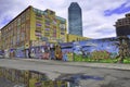 Graffiti in New York City and Citibank Royalty Free Stock Photo