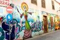 Graffiti in the old streets of Nicosia, Cyprus.