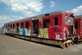 Graffiti on old train Royalty Free Stock Photo