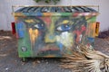 Graffiti Art on Dumpster in City