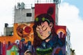 Graffiti Panel on the Building Wall in Sao Paulo, Brazil