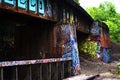 Graffiti railway bridge, Seldom Seen Greenway, Pittsburgh USA