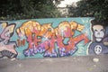 Graffiti reading Ã¯Â¿Â½PeaceÃ¯Â¿Â½, South Central Los Angeles, California