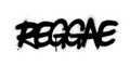 Graffiti reggae word sprayed in black over white Royalty Free Stock Photo