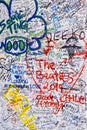 Graffiti remembering The Beatles at Abbey Road Studios in London Royalty Free Stock Photo