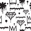 Graffiti seamless pattern Royalty Free Stock Photo