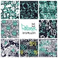 Graffiti seamless patterns set