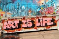 Graffiti serves as life advice Royalty Free Stock Photo