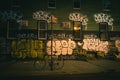 Graffiti on the side of a building, Greenpoint, Brooklyn, New York Royalty Free Stock Photo